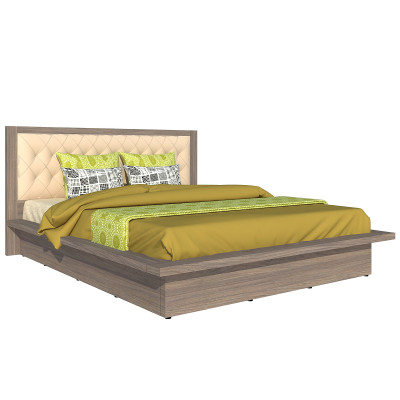 Giường ngủ cao cấp Tundo màu xám 160cm x 200cm