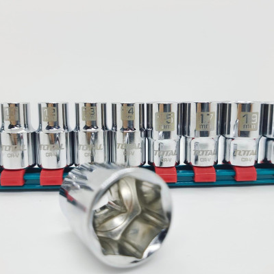 BỘ 10 ĐẦU TUÝP 1/2 INCH TOTAL THT121101 - HÀNG CHÍNH HÃNG