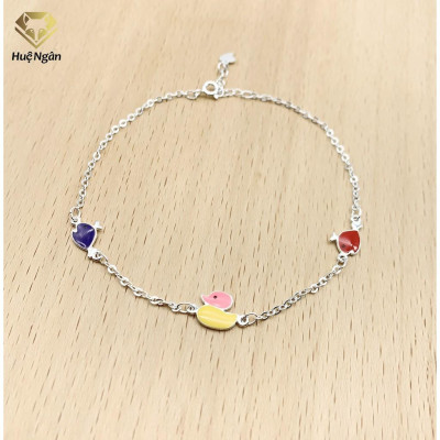 Lắc chân bạc Ý 925 Huệ Ngân- DUCK RYBJ50027