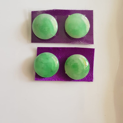 Bộ lắc tay 4 viên đá cẩm thạch tự nhiên hạt tròn xoe đẹp Size hạt tròn Ngang 12mm x dầy 1,8mm Màu Xanh Ngọc nhẹ Nữ làm lắc tay vàng đeo đẹp món quà tặng Mẹ, tặng Vợ người thân ý nghĩa ạ