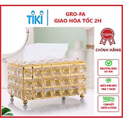 Hộp Đựng Khăn Giấy Pha Lê Sang Trọng Gro-Fa - Chính Hãng 