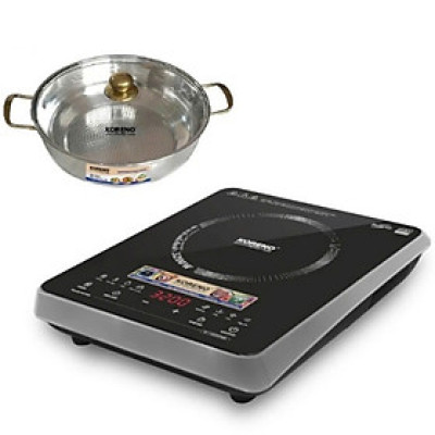 Bếp từ đơn Koreno Thái Lan KN-897 công suất cực lớn 3200W công nghệ Inverter tặng kèm nồi lẩu hàng chính hãng