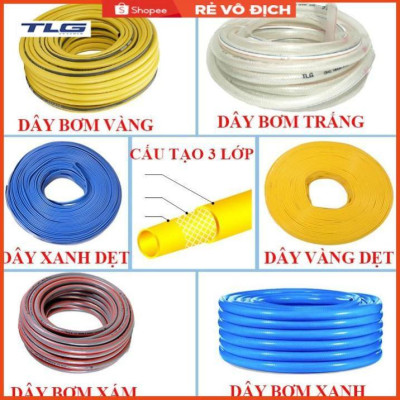 Bộ dây vòi xịt tưới cây, rửa xe (cút nhựa nối nhựa xanh) 206843