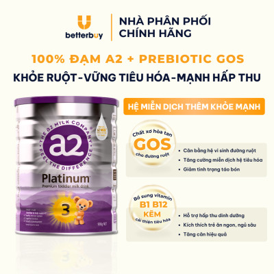 Sữa a2 Milk a2 Platinum Số 3 Lon 900g