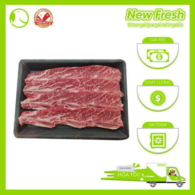 [GIAO NHANH HCM] Sườn Non Bò Mỹ Không Xương Cắt Lát Nướng BBQ - Khay 500Gr