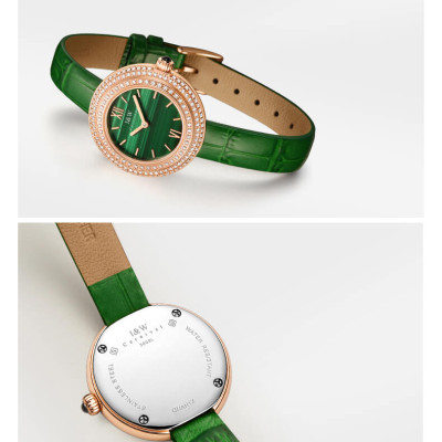 Đồng Hồ Nữ I&W Carnival 3008L Chính Hãng BH 24T Chịu Nước 30m Kính Chống Xước Dây Da Cao Cấp ( Máy Quartz)