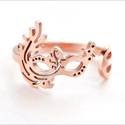 Nhẫn nữ - Nhẫn titan nữ thời trang cao cấp mặt nạ cách điệu thép không gỉ titanium trangsucpt 3 màu sắc NNUT49