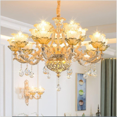 Đèn chùm ALISTAR phong cách Châu Âu hiện đại cao cấp loại 15 tay đẹp long lanh - Tặng kèm bóng Led cao cấp