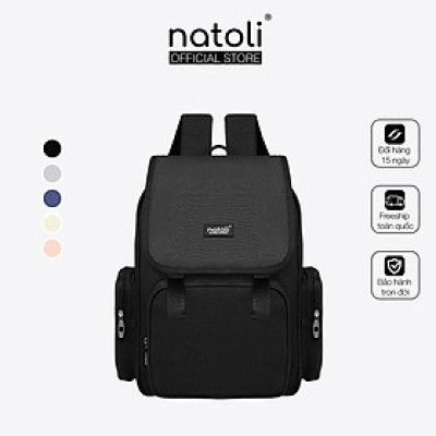 Balo thời trang nam nữ NATOLI chống nước, nhiều ngăn đi học cao cấp BST Everyday Utility Backpack B19
