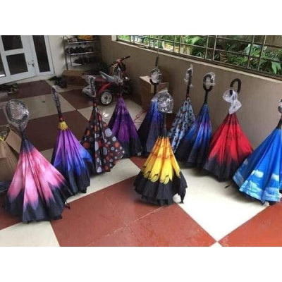 Ô dù mở ngược 3d hàng đẹp ,  ô mở ngược đi ô tô