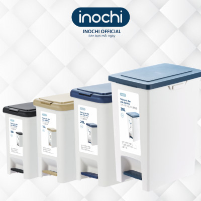 [Loại Kèm Ruột] Thùng rác đạp chữ nhật Hiro 20L (Tặng kèm sticker)- Chính hãng INOCHI