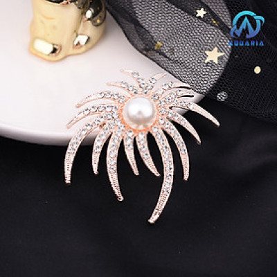 Trâm Cài Áo Nữ Quà Tặng Ngọc Trai Đính Đá Tinh Tế Trang Nhã Sang Trọng (Kèm Hộp)