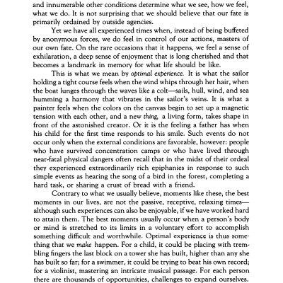 Flow: The Psychology of Optimal Experience