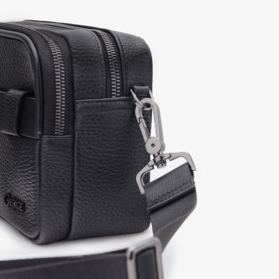 Clutch Đeo Chéo Ví Nam Cầm Tay GENCE RB08 Da Bò Khóa Vân Tay Cao Cấp Màu Đen