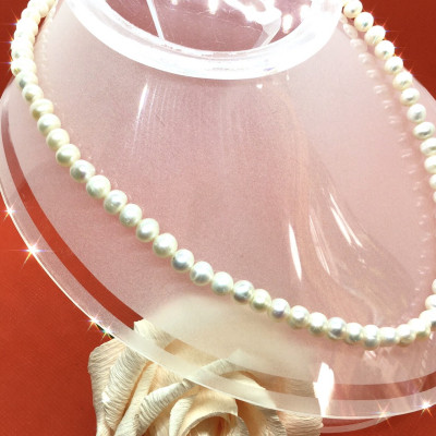 VÒNG CỔ NGỌC TRAI THIÊN NHIÊN NƯỚC NGỌT CAO CẤP-MÃ KTP