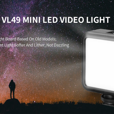 ULANZI VL49 (5500K) - HÀNG CHÍNH HÃNG - Đèn Led tích hợp pin Lithium 2000mAh