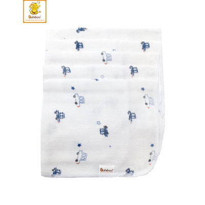 Set 5 Khăn sữa xô in hình nhỏ 2 lớp BABIBOO - BK05