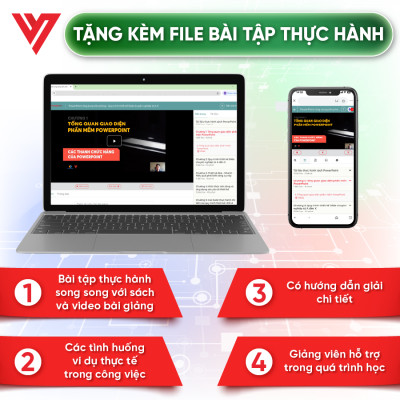 Combo 5 Sách Excel - Word - PowerPoint - GoogleSheet - 150 Thủ Thuật Excel Tin Học Văn Phòng Kèm Khóa Học