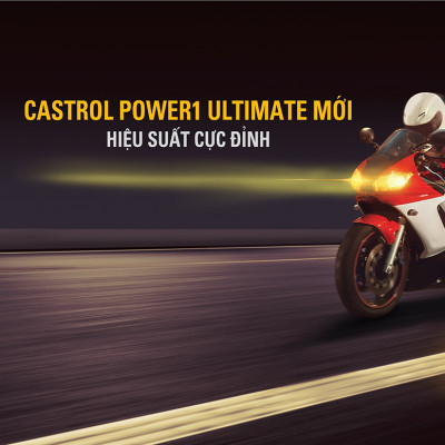 Dầu nhớt xe tay ga Castrol Power 1 Ultimate Scooter 10W-30, 800ML