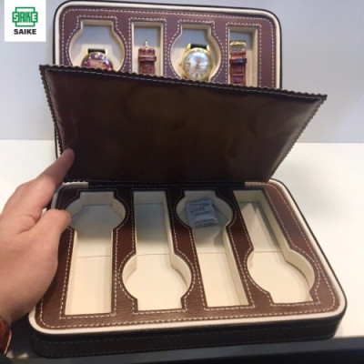 Hộp Đựng Đồng Hồ 8 Ngăn SAIKE SAIKE S868 Vỏ Da Nhỏ Nhẹ Có Khóa Kéo