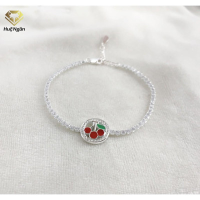 Lắc tay bạc 925 Huệ Ngân - Cherry X22