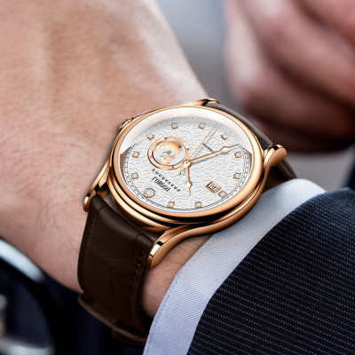 Đồng hồ nam chính hãng LOBINNI L1889-1 Kính sapphire,chống xước,Chống nước,BH 24 tháng,Máy cơ (Automatic) ,dây da xịn