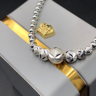 Vòng , Lắc Tay Chân Cho Bé Bạc Ta Kiểu Bi Phay Tinh Tế BẠC HIỂU MINH LTE533