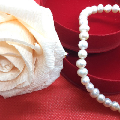 VÒNG CỔ NGỌC TRAI THIÊN NHIÊN NƯỚC NGỌT CAO CẤP-MÃ KTP