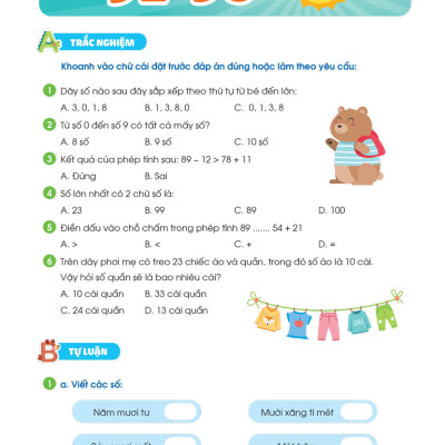 Phiếu Ôn Hè Toán Lớp 1 - Hành Trang Vững Kiến Thức Lên Lớp 2 (MEGA)