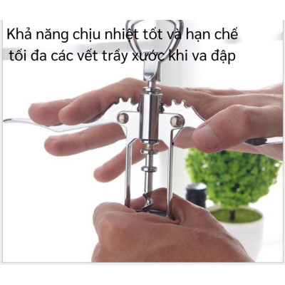 Dụng Cụ Khui Mở Rượu Vang, Khui Bia Kim Loại Không Gỉ - Hàng Chính Hãng MINIIN
