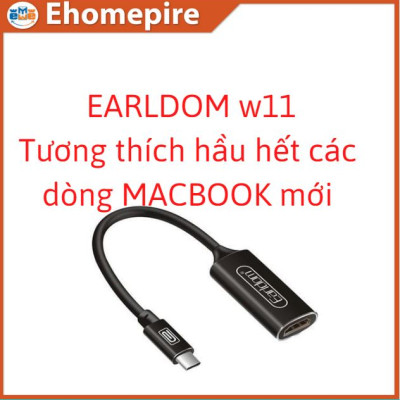 Jack Chuyển Đổi Từ Cổng Type C Ra Cổng HDMI Earldom W11 Hàng Chính Hãng