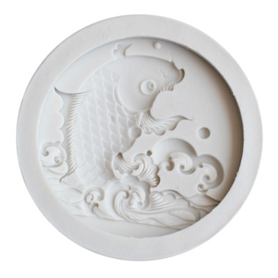 Khuôn silicon làm bánh, rau câu, khuôn trung thu, ép xôi cá chép vượt vũ môn - Loại 7 cm - Mã số 1005