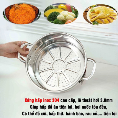 Bộ nồi chảo Inox 3 lớp đúc liền khối Kalpen Kampfer KF3 bảo hành 30 năm - Hàng chính hãng