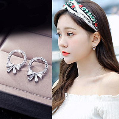 Bông tai vòng nơ đá nhỏ xinh xắn Little Girl