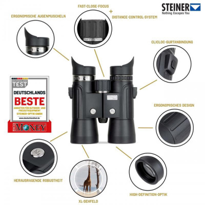 Ống nhòm hai mắt du lịch ngắm cảnh,đi rừng Steiner Wildlife 10x42 - Hàng nhập khẩu