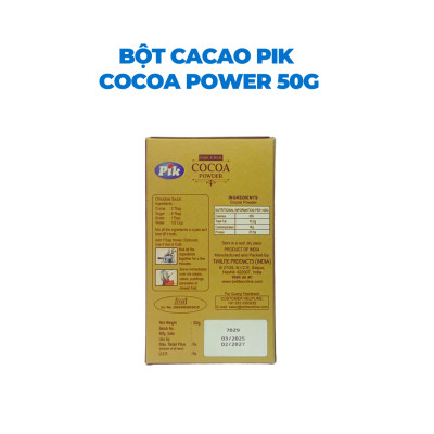 Bột cacao PIK CACOA POWER 50G dùng để làm bánh, dùng với kem
