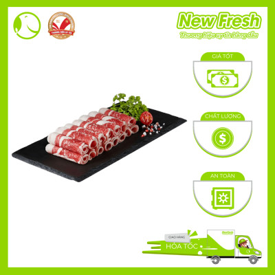 [GIAO NHANH HCM]  Ba Chỉ Bò Mỹ Cuộn Nhúng Lẩu - Khay 1Kg