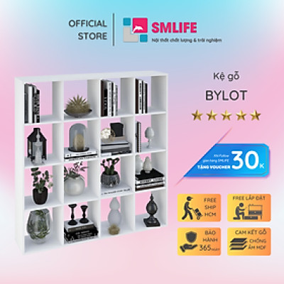 Kệ sách gỗ công nghiệp đẹp phủ melamine SMLIFE Bylot