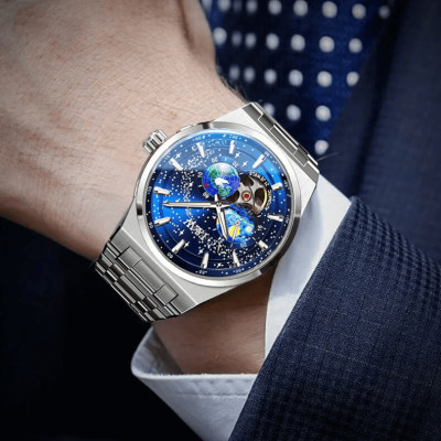 Đồng hồ nam chính hãng IW CARNIVAL IW708G-2 Kính sapphire ,chống xước ,Chống nước 50m ,Bảo hành 24 tháng,Máy cơ (Automatic),dây kim loại thép không gỉ 316L, thiết kế đơn giản dễ đeo