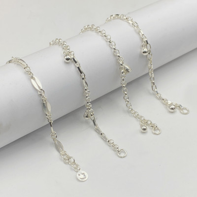 Lắc Tay Lắc Chân Cho Bé Mix Charm Bạc Ta Bạc Hiểu Minh LTE578