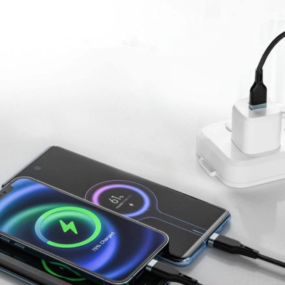 Cáp Dữ Liệu WiWu Platinum Cable PT02 USB - Type-C Dây Lõi Đồng Dày Dặn, Chống Nhiễu Hiệu Quả - Hàng Chính Hãng