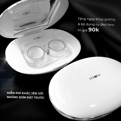 Lens xám có độ cận N’Rosa Fantasy Gray cho mắt thở cao cấp Angel Eyes phân phối | Độ cận: 0-8 | Chất liệu Silicone Hydrogel