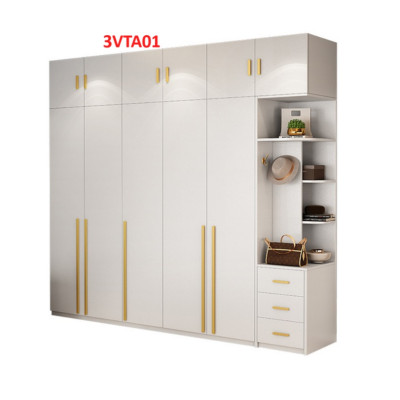 Tủ quần áo thiết kệ hiện đại - Tủ quần áo gỗ MDF 3VTA01 - Nội thất lắp ráp Viễn Đông ADV