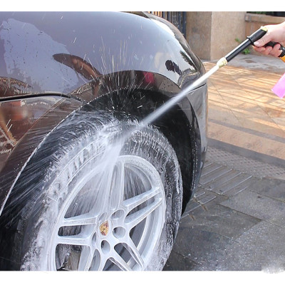 Bộ dây và vòi xịt rửa xe tưới cây tăng áp thông minh 810-2498 (dây vàng-cút nối đồng)