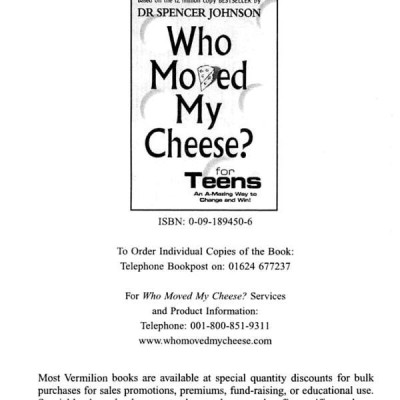 Who Moved My Cheese For Teens