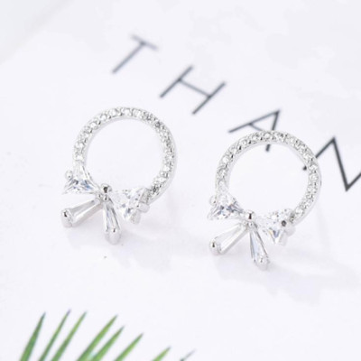 Bông tai vòng nơ đá nhỏ xinh xắn Little Girl