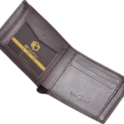 Ví da bò nam cao cấp AT Leather 053 - Nâu