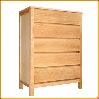 Tủ 5 ngăn kéo Tundo kiểu đứng màu sồi 80 x 40 x 120 cm