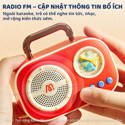 Loa karaoke mini bluetooth kèm mic cho bé Mideer versatile singalone microphone - Hàng chính hãng