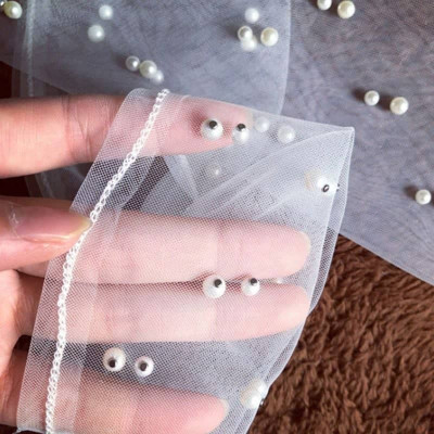 Găng tay trong suốt đính ngọc trai cho Cô dâu và Dạ hội, đi tiệc, sự kiện, lễ hội, chụp ảnh MS: 43645